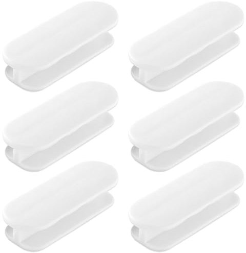 LoNinLoAn 6 Stück Balkontürgriff Selbstklebende Türknauf Türgriffe Balkontür Außen Schrankgriffe, Weiß Kunststoff Möbelgriff, Glastür Fenstergriff, Terassentür Griff, Balkontürknöpfe