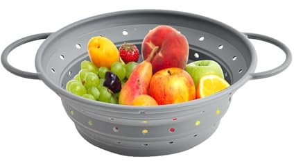 Nudelsieb – Faltbares Nudelsieb | Filter und Nudelsieb | Faltbares Nudelsieb | Faltbares Nudelsieb mit Griff | Faltbares Sieb mit Griff | Obstsammelkorb