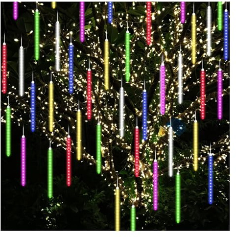 Strängljus LED festliga dekorativa for utomhus inomhus bröllop trädgård sovrum dekoration(Multicolor,50cm 10 Tubes 480 LED)