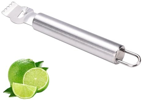 Stainless Steel Zester and Peeler,Kitchen Tool for Lemon,Orange,Citrus Fruits,Perfect for Zesting,Peeling and Grating(with Hanging Loop)