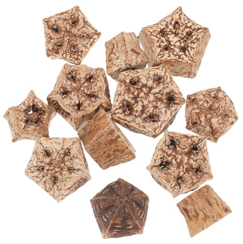 Lurrose Giocattoli da Masticare Naturali per Pappagalli e Uccelli, Set 12 Pezzi di Frutta Secca per Parrocchetti e Pappagalli, Accessori da Mordere Resistenti per Compagnia e Stimolazione