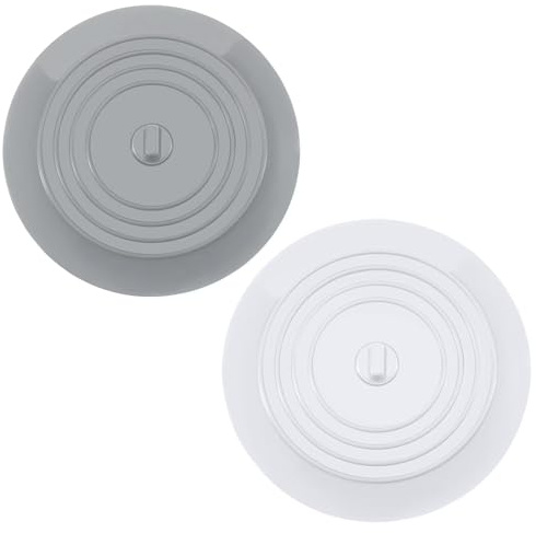 Abflussstöpsel Silikon, 2 Stück Universal Stöpsel für Spülbecken & Waschbecken, Silikon Abflussstöpsel für Dusche Badewanne Abflussstopfen Waschbecken Spülbecken Badewannenstöpsel für Küche & Bad