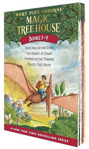 Magic Tree House #1-4: Dinosaurs Before Dark / The Knight at Dawn / Mummies in the Morning / Pirates Past Noon (Magic Tree House Collection)