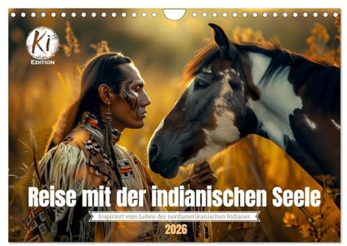 Reise mit der indianischen Seele (Wandkalender 2026 DIN A4 quer), CALVENDO Monatskalender: Das Leben der Indianer im Einklang mit der Natur (CALVENDO Menschen)