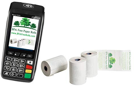Ingenico Move 3500 BPA-freie Kreditkartenrollen (50 Rollen pro Box) 57 x 40 mm Thermopapierrollen BPA-frei – BPF-frei – BPS-frei – Phenolfrei (4)