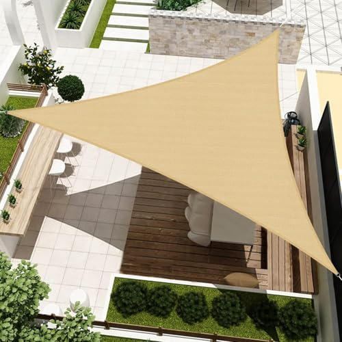 HENG FENG Sonnensegel Dreieckig 3,6x3,6x3,6m, Sand