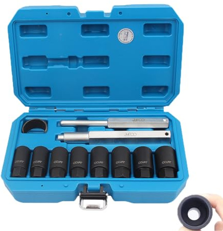 CCLIFE 12 pièces Extracteur ecrou antivol de roue, Douille extracteur sans endommager jante 18-25mm Matériau 42CrMo