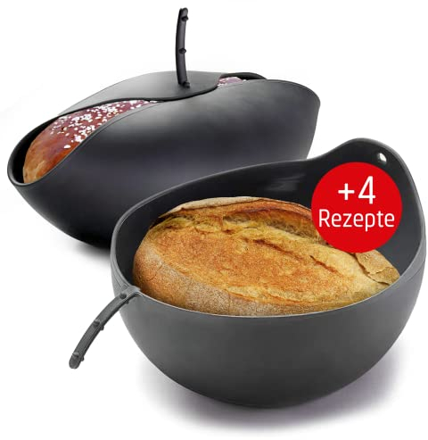 Coolinato Lot de 2 moules en silicone 3 en 1 - Bol universel de 24 cm - Bol à pâte, panier de fermentation et moule à pain en un - Sans BPA et passe au four jusqu'à 230 °C - Idéal pour mélanger et