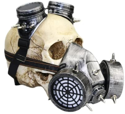 anso Steampunk Gasmaske Brille Cosplay Halloween Kostüm Ostern Requisiten Gothic (Retro Silber)