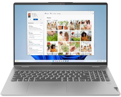 Lenovo IdeaPad Flex 5 16IRU8 16 pulgadas WUXGA 2 en 1 portátil con pantalla táctil, Intel Core i7-1355U 1.7GHz, 16GB RAM, 512GB SSD, Windows 11 Home, gris ártico