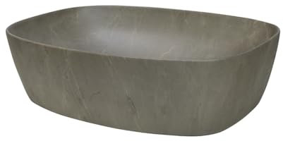 Vasque à Poser en Céramique - Vert Kaki Mat - L 50.5 X 38.5 Cm - Gamme Anna