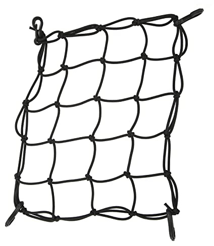 FOLOSAFENAR Kayak Cargo Bungee Net, Mesh Design Black Stretchable Nylon Boat Console Cargo Net for Paddle