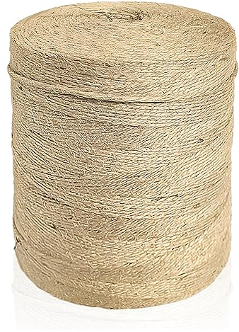 200 metros de cuerda de cáñamo amarillo claro, se puede utilizar para hacer paquetes de regalos de bricolaje, adecuada para agrupar jarrones y artesanías