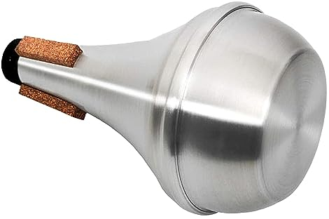 Trumpetdämpare – klassisk jazzljuddämpare av rak aluminium med gummikorkar | Tillbehör för trumpetdämpare för lägenhet, skola, resor, camping