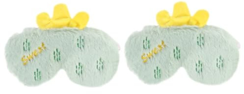 Healeved 2stücke Atmungsaktive Plüsch Schlafmaske Mit Cartoon-design Kühlende Augenmaske Für Erholsamen Schlaf Für Lichtempfindliche Für Zuhause Und Reisen