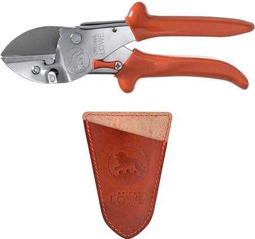 Original LÖWE 1 Set bestehend aus Profi Universal Amboss-Schere 1.105 für Industrie und Handwerk & Klingenschutz 9807 zum Schutz vor Verletzungen und Beschädigungen