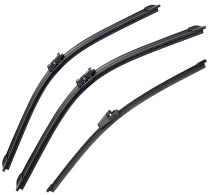 Auto Car Wipers 3PCS, 21+19+13 Front And Rear Replacement for VW Polo MK 4 Typ 9N3 2007-2009, Windshield Wiper Blades Original Equipment Wiper Blade, That Meet OEM Quality Easy DIY Install Premium