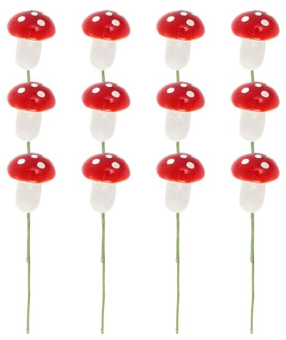 Ciieeo Small Mushroom Christmas Tree Ornament 12Pcs Xmas Hanging Pendants for Home Party Diy Decoration with Realistic Simulation Design