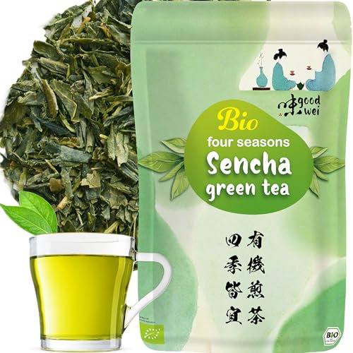 Thé vert Sencha Bio Quatre Saisons - Thé vert aromatique et - de 250g. Biologique, Naturel et Pur
