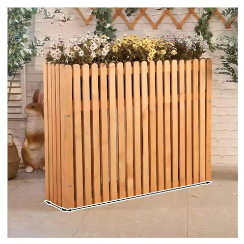 Bac à fleurs for restaurant en plein air, support à fleurs, restauration d'hôtel, clôture en bois, cloison de séparation, rue commerciale, bac à fleurs en bois antiseptique, garde-corps(Yellow,100x30x