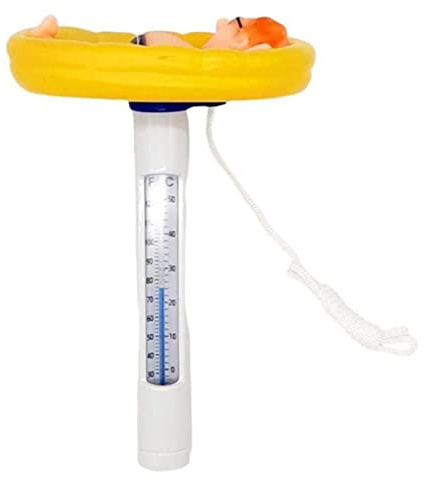 Comebachome Pool -Thermometer Multifunktionales schwimmendes Cartoon -Wasser -Wasserthermometer für Spa Gelb, Poolthermometer schwimmend leicht zu lesen