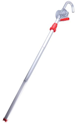 AOMIKITSTU Ölfasspumpe, Aluminiumlegierung Drehhandkurbel Ölfass Handpumpe, Fasspumpe mit Drehhandkurbel und Spleißbare Pumpe, Kurbelpumpe für Schmieröl