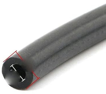 1 m schwarzer Silikonschlauch, 3–38 mm, Gummischlauch, flexibles, weiches Rohr für Aquarium-Luftpumpe, 6 x 9 mm