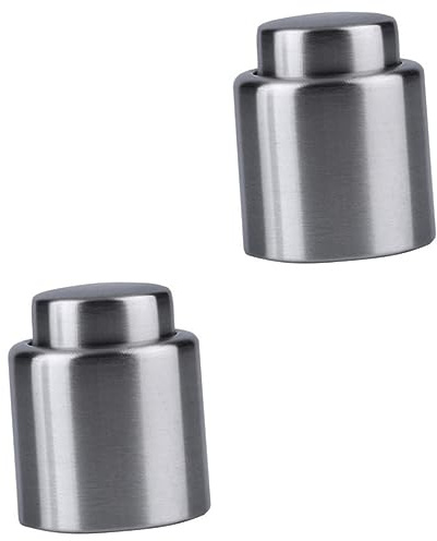 TOPBATHY 2pcs Stainless Steel Wine Saver Reusable Vacuum Pump for Red Wine Accessories