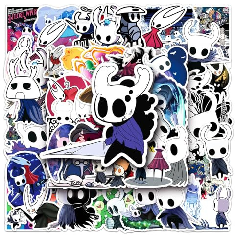 Hollow Knights Stickers, 50 Pcs Figure Vinyl Waterproof Sticker Decals for Party, Water Bottle Scrapbook Laptop Skateboard Computer for Teens Students