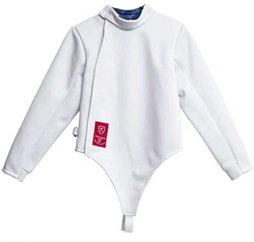 Fencing Jacket Fencing Training Protective Suit 350N Fencing Suit Fencing Uniform Fencing Training Gears for Left-Handed Fencer(#60) White