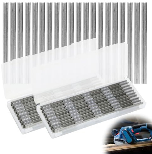 Lame Rabot Electrique 82mm, 20 Pièces Lames de Raboteuse Réversibles, Lames de Raboteuse Pour Machines de Travail du Bois, Couteau Rabot Electrique 82 x 5,5 x 1,2mm
