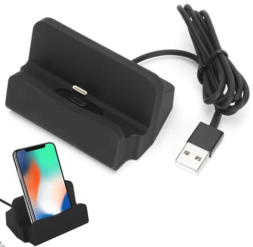 Station de charge avec câble de 1 m, support de téléphone portable, base de recharge Samsung, chargeur de table, compatible avec Huawei P20 Pro et autres appareils USB.
