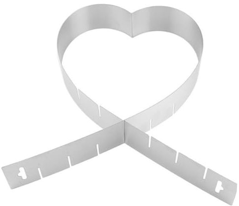 Mikinona Heart Shaped Cake Mold Baking Tool Professional Mousse Mold Stainless Steel Reusable and Baking Mousse Ring