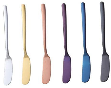 GALPADA Coupe-beurre En Acier Inoxydable 304 Doré, Couteau Multifonction Pour Essuyage Confiture Et Découpe Du Fromage, Lot De 2 Pièces, Usage Professionnel En Restauration Et Pâtisserie