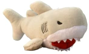 SMJWH Calamita da frigorifero in peluche a forma di squalo bianco, bambola giocattolo realistica a animale marino con calamita, decorazione morbida e coccolosa for amanti degli squali(White)