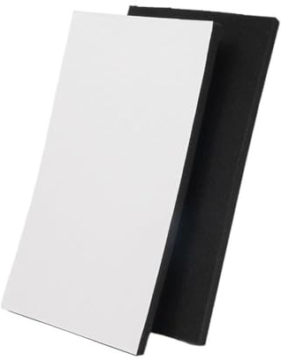 Vibsky Panneau d'isolation latéral pour climatiseur - 43,2 x 22,9 cm - Panneau en mousse de vinyle blanc avec ruban adhésif - Réduction du bruit et économie d'énergie