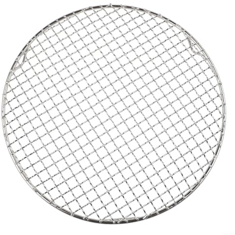 Linnkyfloa Rejilla de refrigeración redonda 201 de alambre de acero inoxidable con patas estables para hornear, asar, enfriar, secar pasteles y pizza, plata, 13-35 cm de diámetro (33 cm)