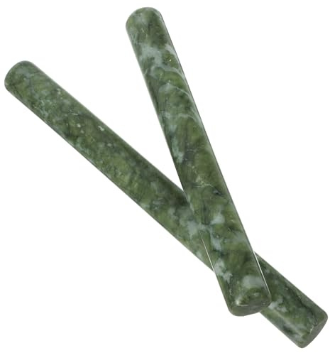 VALICLUD Mattarello in Pietra Naturale Antiaderente Set 2 Pezzi (26 CM + 21 CM) per Impastare Pasta, Sfoglie per Ravioli e Wonton, Utensile da Cucina Ergonomico e Facile da Pulire per Uso