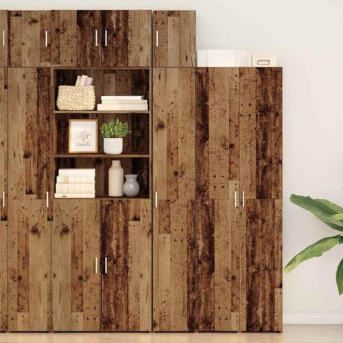 Mokuyary Armadio da parete in legno vecchio, 30 x 42,5 x 39,5 cm, in legno per medici, armadietto per bagno, cucina e corridoio