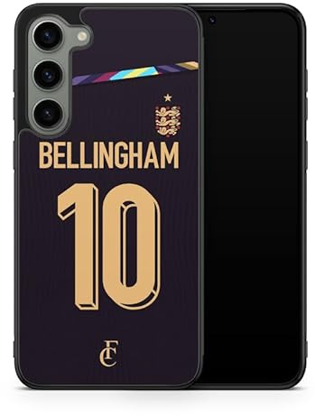 Générique Phone Case Compatible with Samsung Galaxy A56 - Football Personalised Name Number Jersey Away Bellingham England Case
