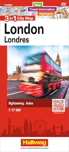 London/Londres: Map, Travel information, Highlights, Sightseeing, Index