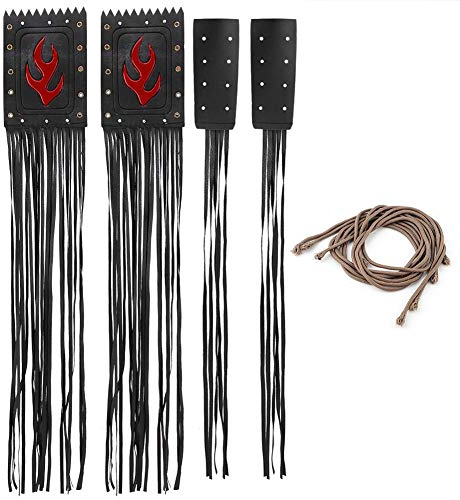 2 piezas universal motocicleta manillar borla flecos agarre cubierta cómodo cuero sintético motocicleta manillar palanca cubierta diseño ergonómico