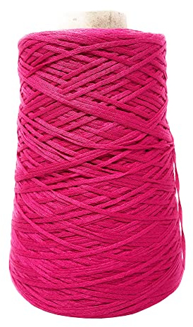 Chicca Tutto Moda Fettuccia Classica Filato per Maglieria Estiva e Mezza Stagione (Fucsia, 100% Viscosa, 300g/1000m)