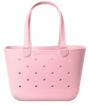 Simple Modern Strandtasche aus Gummi | Große Wasserdichte Tragetasche mit Reißverschlusstasche für Strand, Pool, Boot, Einkäufe, Sport | Getaway Bag Kollektion