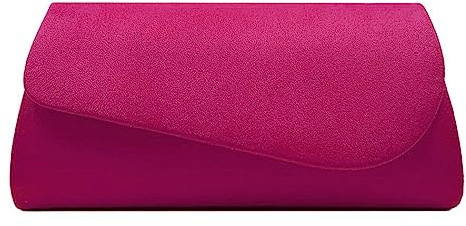 YYW Clutch-Tasche für Damen Wildleder-Abendtasche Hochzeits-Clutch-Geldbörse mit abnehmbarem Kettenriemen Damen schlichte Schultertasche für Brautpartys Bälle, rose, Einheitsgröße