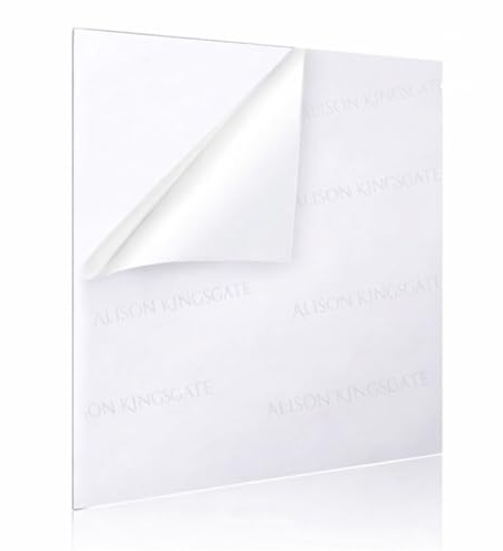 Alison Kingsgate 90X90CM Perspex Sheet 1mm - Transparent Acrylic Sheet Cut to Size for Picture Frames, DIY Craft, Art Projects, Painting Displays - Suitable for Home and Professional Use | Polycarbonate Plexiglass Clear Sheet for Picture Frame, DIY Craft, Art Projects, Painting Displays