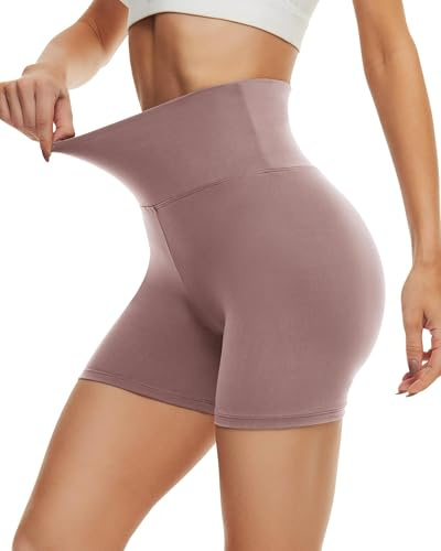 DDOBB Radlerhose Damen Kurze Sporthose High Waist Hotpants | Blickdicht & Bauchweg,4-Wege-Stretch,Ideal unter Kleidern & Röcken,Für Yoga,Fitness,Gym,Sport & Alltag