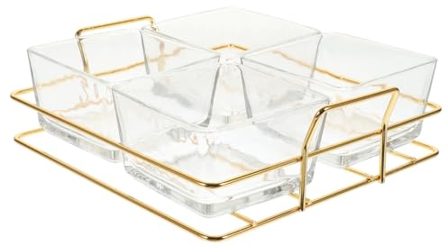 RORPOIR 1set Vassoio Scomparti Per Snack e Frutta Portaoggetti Da Cucina Trasparente Design Elegante Per Tavoli e Contenitori Per Feste e Occasioni Speciali Scomparti Pratici e Decorativi