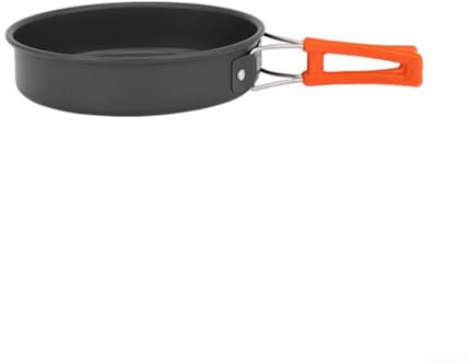 RANRAO Kompakte faltbare Bratpfanne, antihaftbeschichtetes Aluminiumoxid-Material, Anti-Verbrühungs-Camping-Kochgeschirr (mittel)
