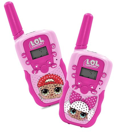 WALKIE TALKIES Infantiles LOL Surprise con BATERÍA Recargable Linterna Y UN KM DE Distancia DE COMUNICACIÓN